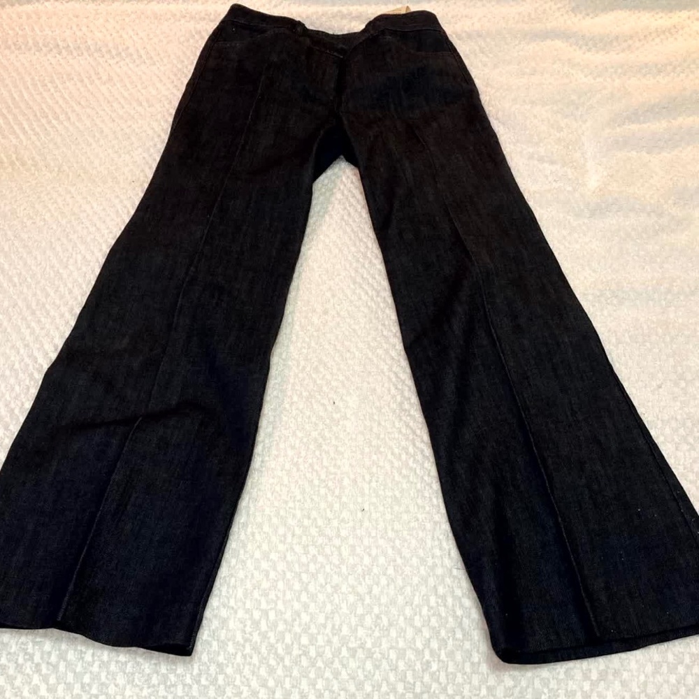 NWT high rise wide leg dark indigo denim Talbots Heritage